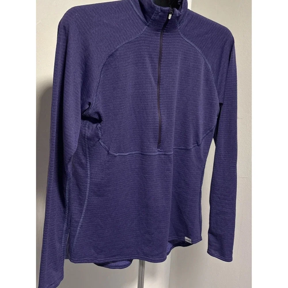 Patagonia Jacket Womens XL Purple Capilene 3 Midweight Polartec 1/4 Quarter Zip